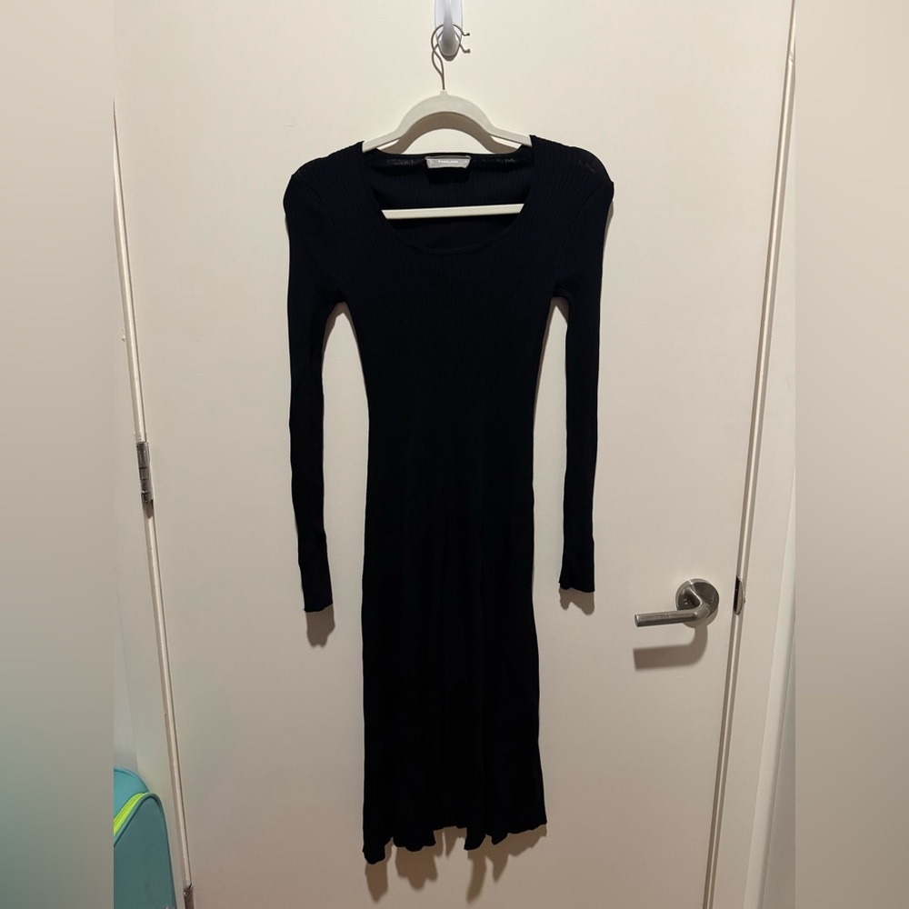Everlane Long Sleeve Black Ribbed Women's Dress